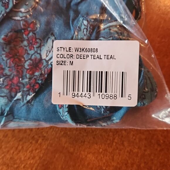 BOG Bohemian Peasant Celene Floral Layered Midi Skirt with Sit, Medium, Teal - Picture 9 of 10